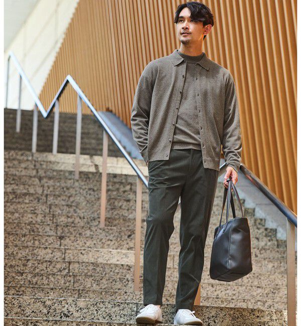 UNITED ARROWS green label relaxing「【WEB限定】JUST fit ハイゲージ ポロニット カーディガン」|カーディガン|