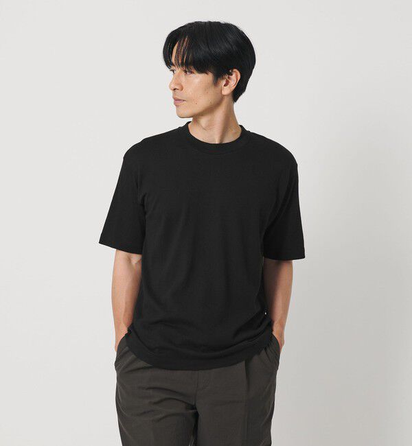 BEAUTY&YOUTH UNITED ARROWS「コットン カシミヤ クルーネック Tシャツ ウォッシャブル」|Tシャツ・カットソー|