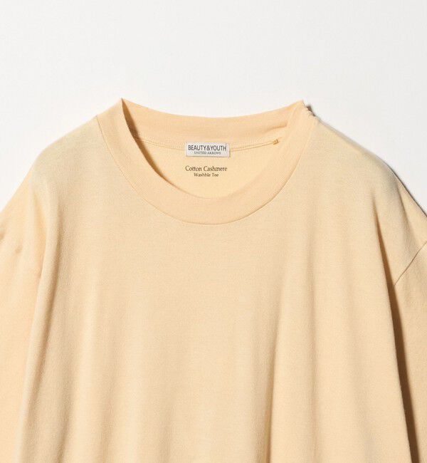 BEAUTY&YOUTH UNITED ARROWS「コットン カシミヤ クルーネック Tシャツ ウォッシャブル」|Tシャツ・カットソー|