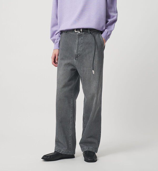 BEAUTY&YOUTH UNITED ARROWS「グレー デニム スラックス NO.9」|チノ|