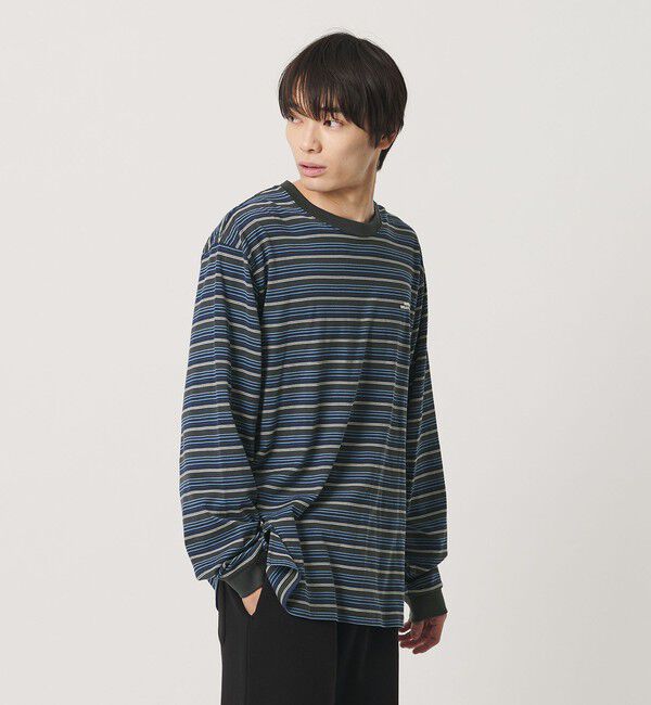 NICE WEATHER「＜NICE WEATHER＞マルチボーダー ロングスリーブ Tシャツ」|Tシャツ・カットソー|