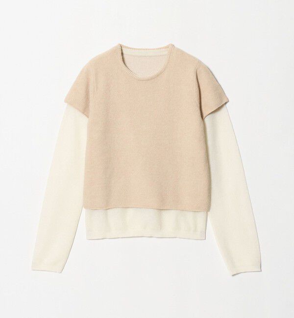 BEAUTY&YOUTH UNITED ARROWS「レイヤード セット ニットプルオーバー ウォッシャブル」|ニット・セーター|NATURAL