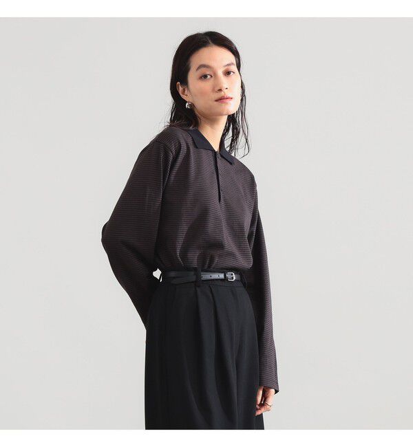 Demi-Luxe BEAMS 「BATONER / ブラウジング ポロ ロングスリーブ Tシャツ」|Tシャツ・カットソー|
