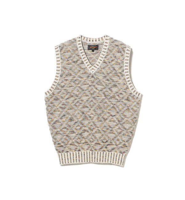 BEAMS PLUS「V-Neck Vest "KASURI" Jacquard」|ニット・セーター|