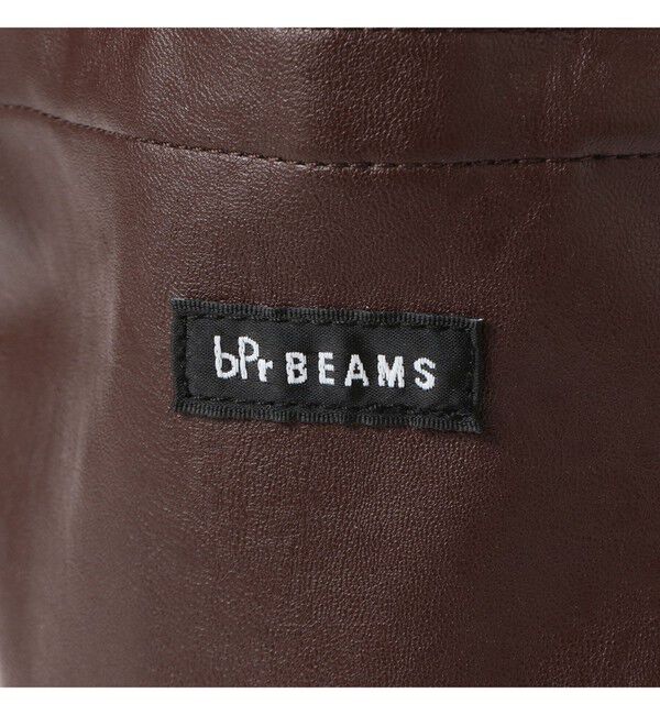 bPr BEAMS「2WAY エコレザー ディープボトム バッグ S」|ポーチ|