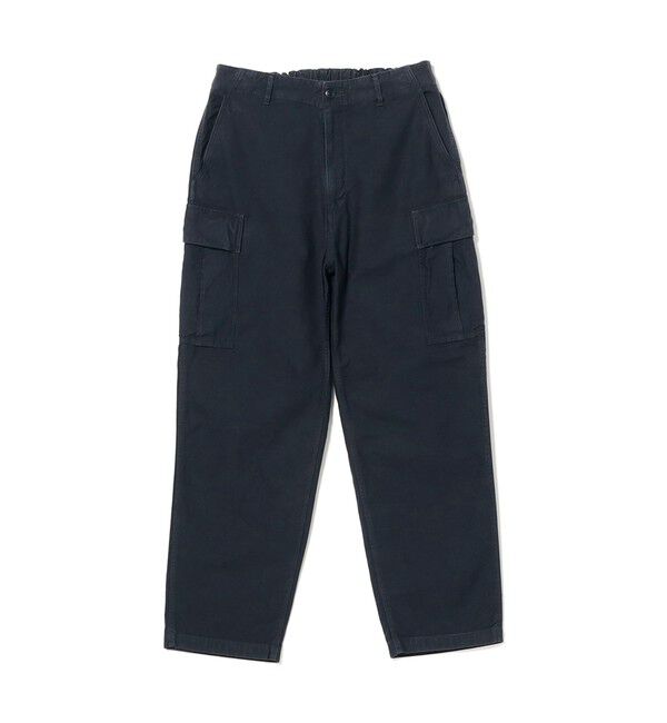 BEAMS PLUS「sage de cret / Cotton Linen Back Sateen M51 Tapered Pants」|チノ|Navy