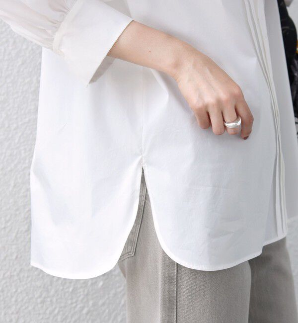 SHIPS for women「〈洗濯機可能〉タイプライター レース 襟 ピンタック シャツ」|シャツ・ブラウス|