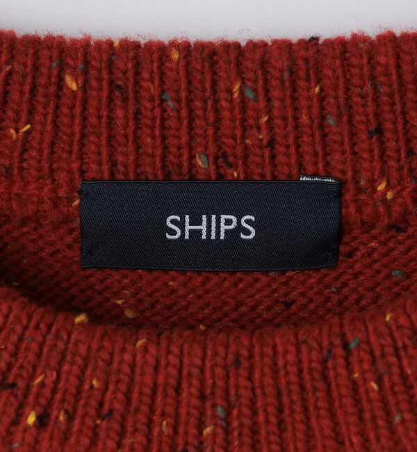 SHIPS「SHIPS:〈手洗い可能〉カラー ネップ ニット ロングスリーブ」|ニット・セーター|