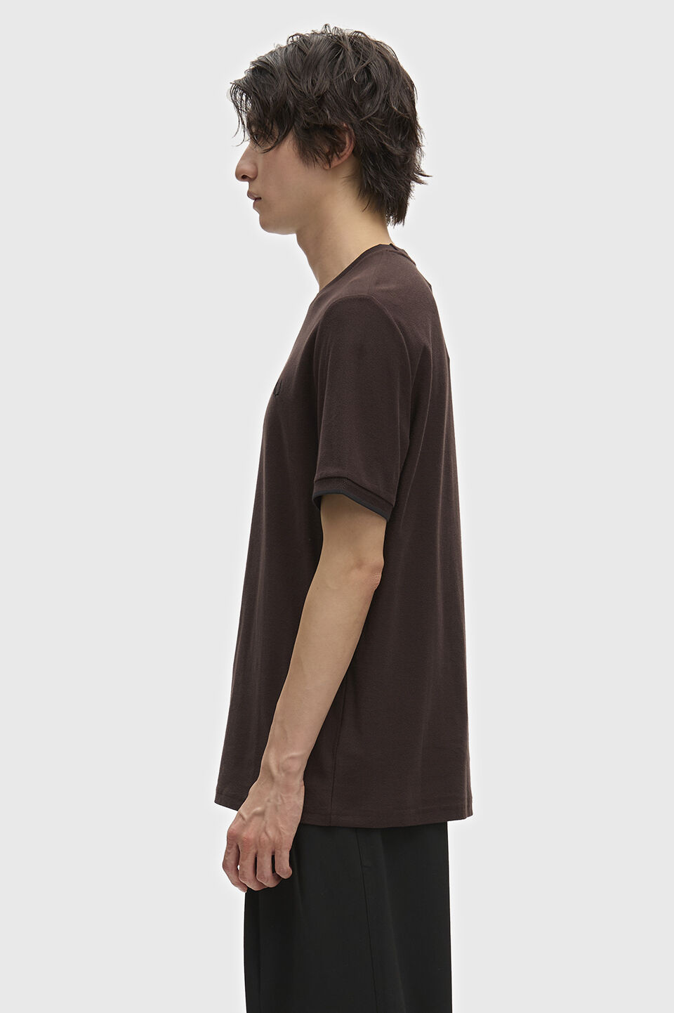 FRED PERRY 「FRED PERRY／Trim Detail Crepe Pique T-Shirt ／トリムディテールクレープピケTシャツ」|Tシャツ・カットソー|