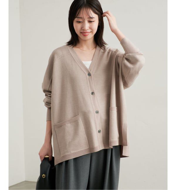 SLOBE IENA「《WEB限定カラーあり/追加予約》ウォッシャブルワイドシルエットカーディガン」|カーディガン|