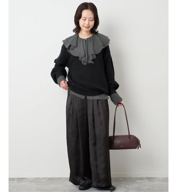 SLOBE IENA「《予約》シフォンレースカラーブラウス」|シャツ・ブラウス|