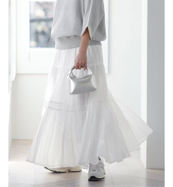 JOURNAL STANDARD relume「《WEB限定追加3》コットンボイルクリンクルティアードスカート」|スカート|