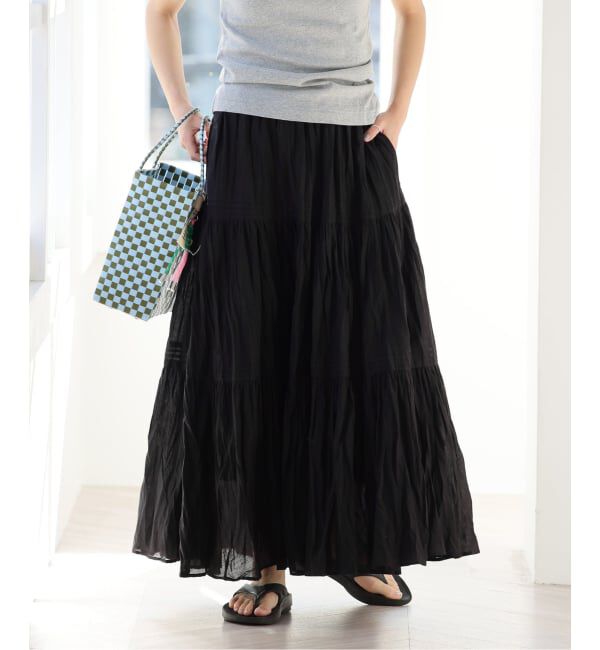 JOURNAL STANDARD relume「《WEB限定追加3》コットンボイルクリンクルティアードスカート」|スカート|