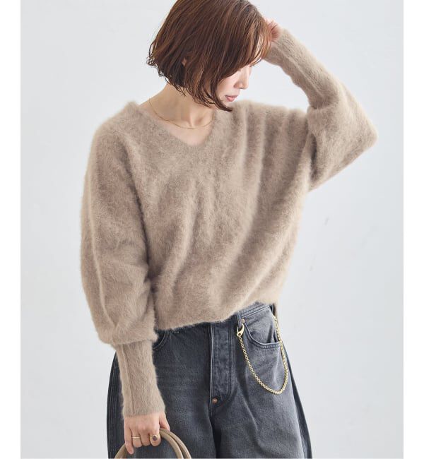journal standard L'essage「《一部WEB限定カラー/追加予約》FOX CASHMERE Vネックプルオーバー」|ニット・セーター|ベージュ