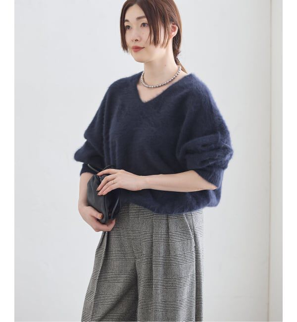 journal standard L'essage「《一部WEB限定カラー/追加予約》FOX CASHMERE Vネックプルオーバー」|ニット・セーター|ネイビー