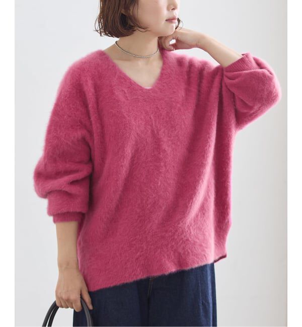 journal standard L'essage「《一部WEB限定カラー/追加予約》FOX CASHMERE Vネックプルオーバー」|ニット・セーター|ピンク A