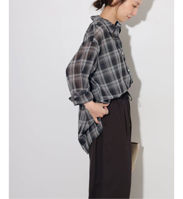 JOURNAL STANDARD relume「《予約》シアーボイルコットンチェックシャツ」|シャツ・ブラウス|