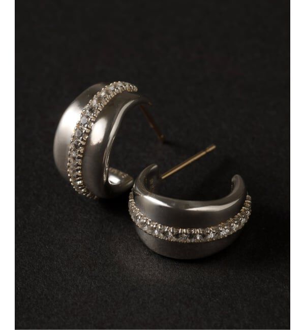 Spick and Span「《予約》【SAMH by LILAS】ホワイトトパーズラインピアス SV（両耳）」|ピアス|