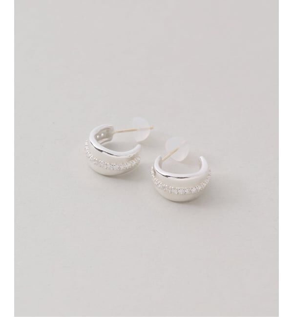 Spick and Span「《予約》【SAMH by LILAS】ホワイトトパーズラインピアス SV（両耳）」|ピアス|