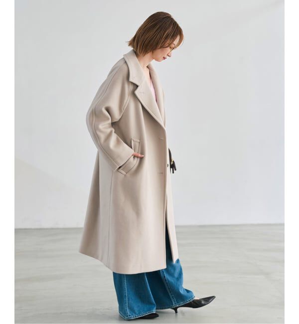 Spick and Span「《予約》S160ダブルブレスト2wayコート」|ステンカラーコート|