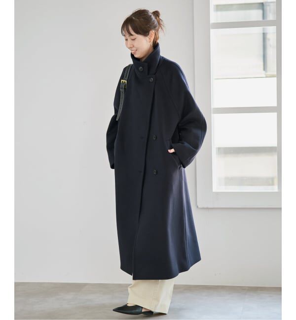 Spick and Span「《予約》S160ダブルブレスト2wayコート」|ステンカラーコート|
