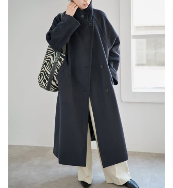 Spick and Span「《予約》S160ダブルブレスト2wayコート」|ステンカラーコート|