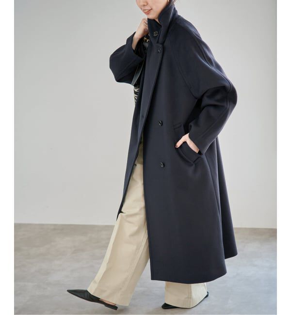 Spick and Span「《予約》S160ダブルブレスト2wayコート」|ステンカラーコート|