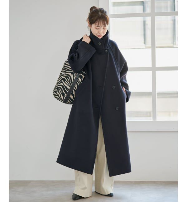 Spick and Span「《予約》S160ダブルブレスト2wayコート」|ステンカラーコート|