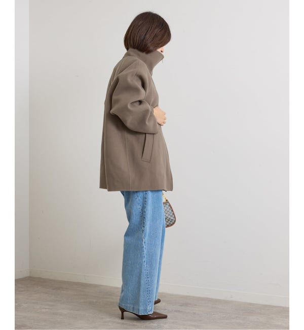 U by SPICK&SPAN「《予約》パイルメルトンジップコート」|ステンカラーコート|