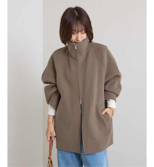 U by SPICK&SPAN「《予約》パイルメルトンジップコート」|ステンカラーコート|