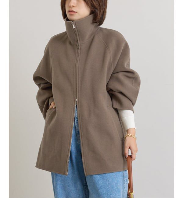 U by SPICK&SPAN「《予約》パイルメルトンジップコート」|ステンカラーコート|