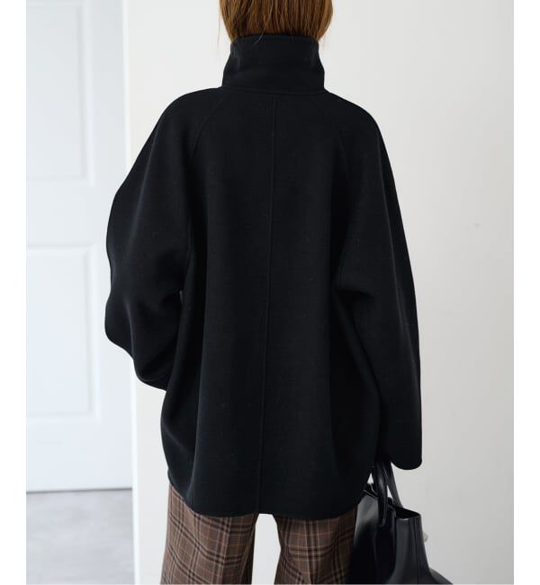 U by SPICK&SPAN「《予約》パイルメルトンジップコート」|ステンカラーコート|