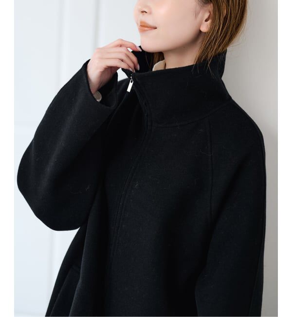 U by SPICK&SPAN「《予約》パイルメルトンジップコート」|ステンカラーコート|