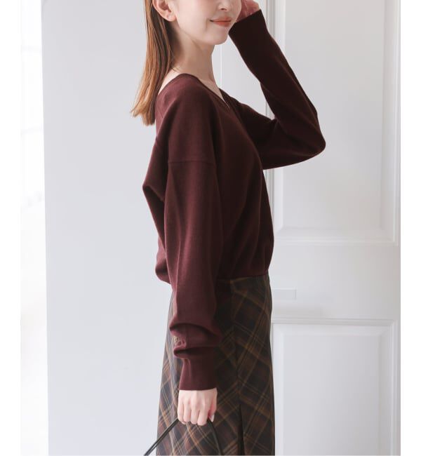 U by SPICK&SPAN「《予約》ウールVネックニット」|ニット・セーター|