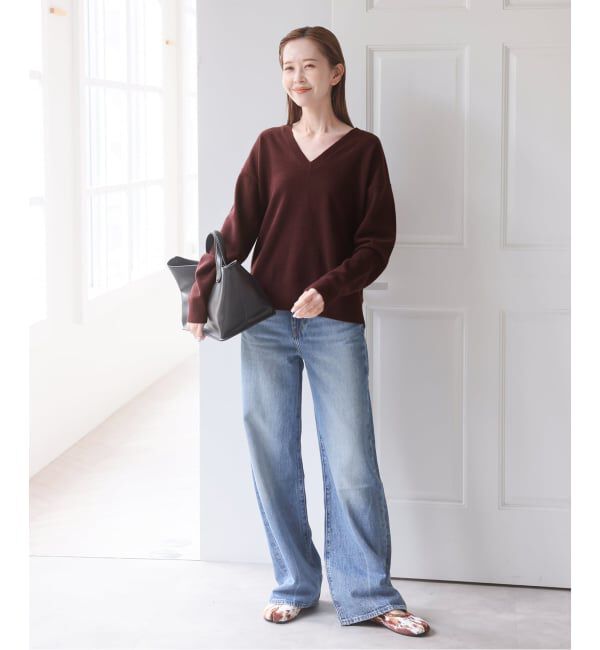 U by SPICK&SPAN「《予約》ウールVネックニット」|ニット・セーター|