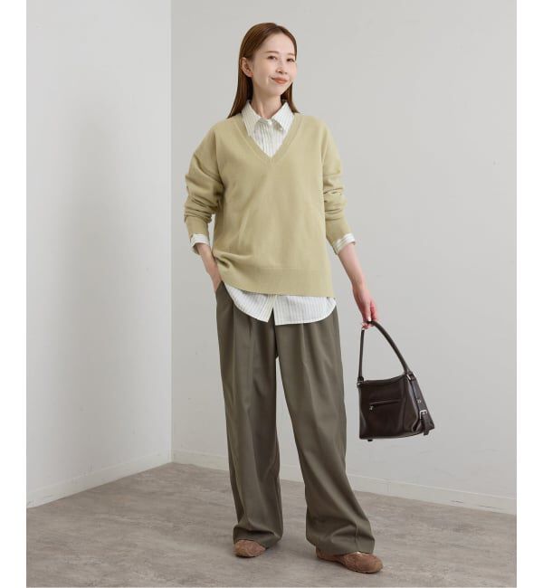 U by SPICK&SPAN「《予約》ウールVネックニット」|ニット・セーター|
