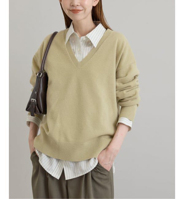U by SPICK&SPAN「《予約》ウールVネックニット」|ニット・セーター|