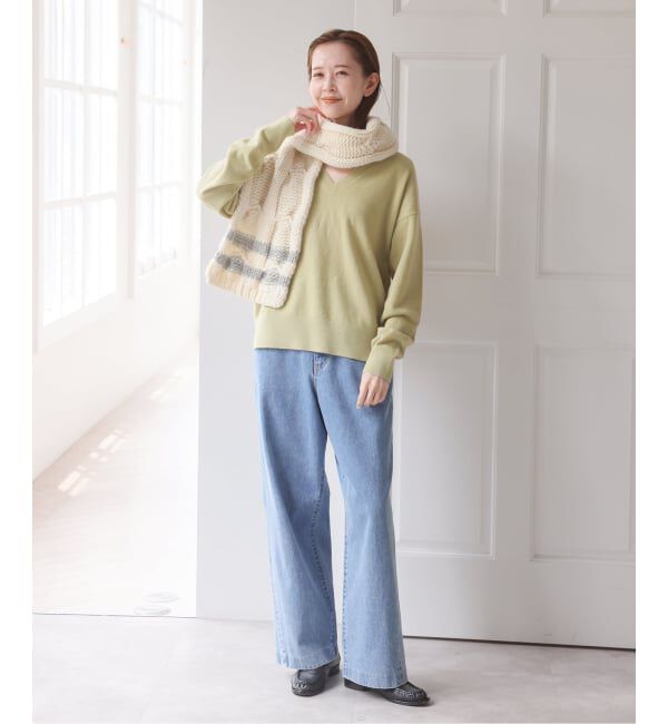 U by SPICK&SPAN「《予約》ウールVネックニット」|ニット・セーター|