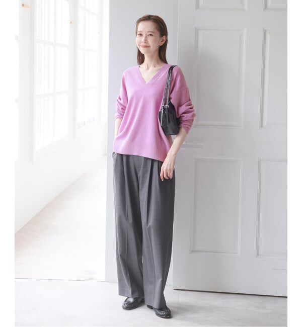 U by SPICK&SPAN「《予約》ウールVネックニット」|ニット・セーター|