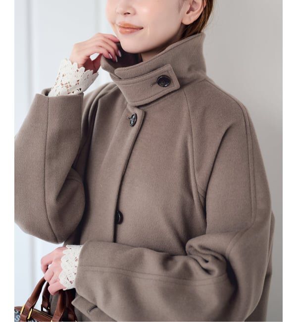 U by SPICK&SPAN「《予約》マオカラーロングコート」|ステンカラーコート|