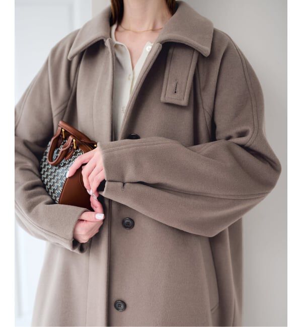 U by SPICK&SPAN「《予約》マオカラーロングコート」|ステンカラーコート|