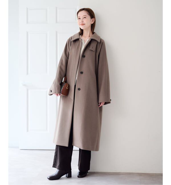 U by SPICK&SPAN「《予約》マオカラーロングコート」|ステンカラーコート|