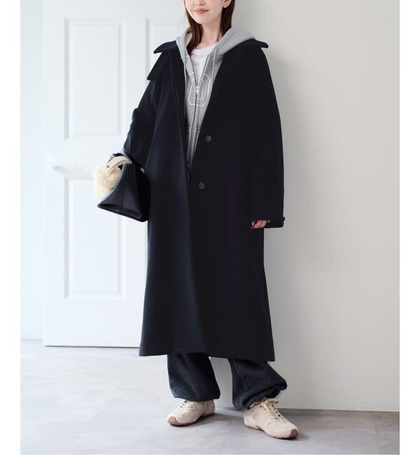 U by SPICK&SPAN「《予約》マオカラーロングコート」|ステンカラーコート|