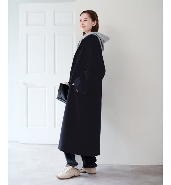 U by SPICK&SPAN「《予約》マオカラーロングコート」|ステンカラーコート|