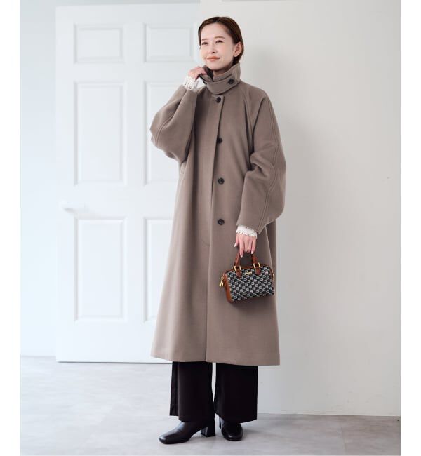 U by SPICK&SPAN「《予約》マオカラーロングコート」|ステンカラーコート|