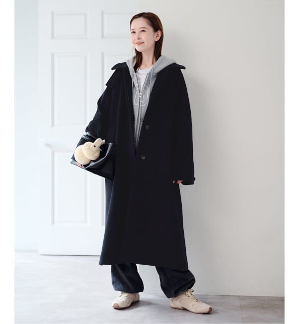 U by SPICK&SPAN「《予約》マオカラーロングコート」|ステンカラーコート|