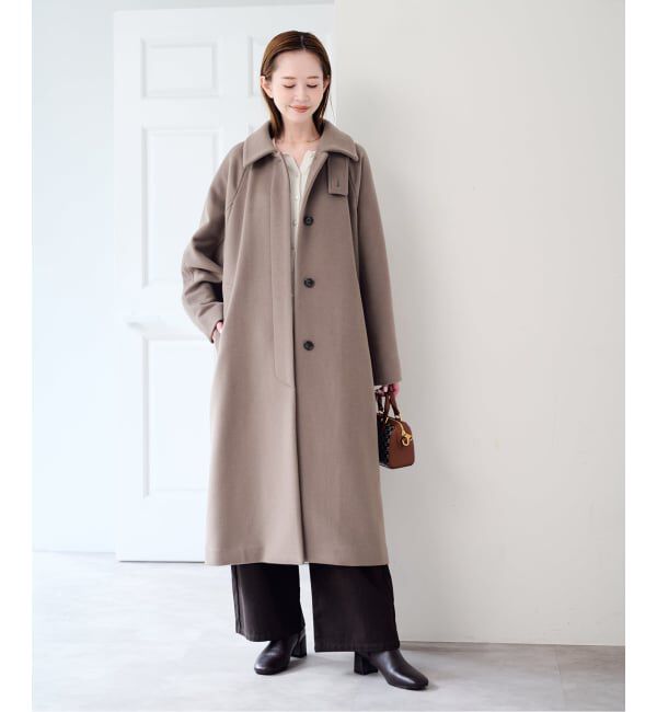 U by SPICK&SPAN「《予約》マオカラーロングコート」|ステンカラーコート|