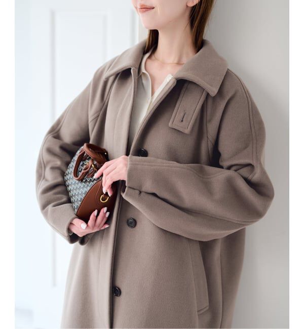 U by SPICK&SPAN「《予約》マオカラーロングコート」|ステンカラーコート|