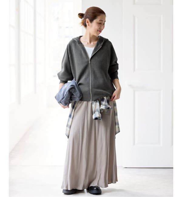 Spick and Span「《予約》コットン混 ニットフーディー」|パーカー|