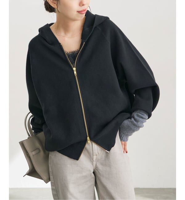 Spick and Span「《予約》コットン混 ニットフーディー」|パーカー|
